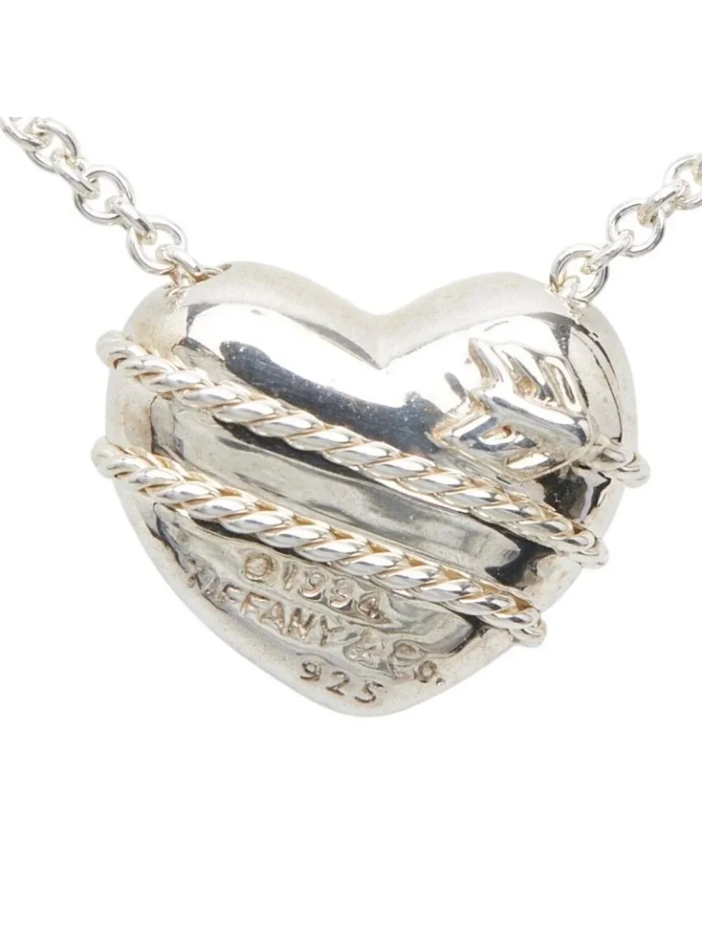 Tiffany & Co Heart &arrow Necklace Silver